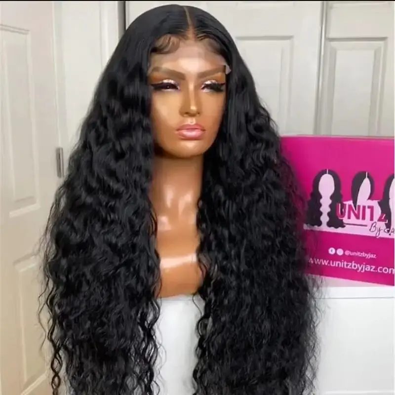 Soft Black Kinky Curly 180 Density 26 inch Preplucked Long Hair Wig For Women Natural Hairline Wig With Afro Baby Hair