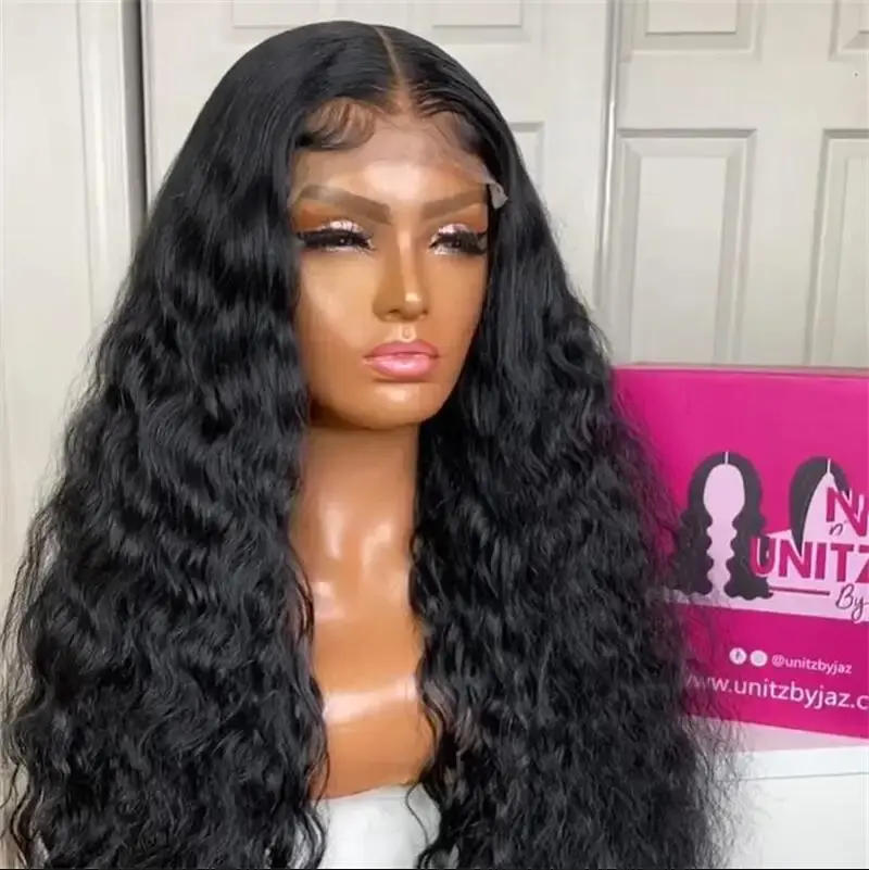 Soft Black Kinky Curly 180 Density 26 inch Preplucked Long Hair Wig For Women Natural Hairline Wig With Afro Baby Hair