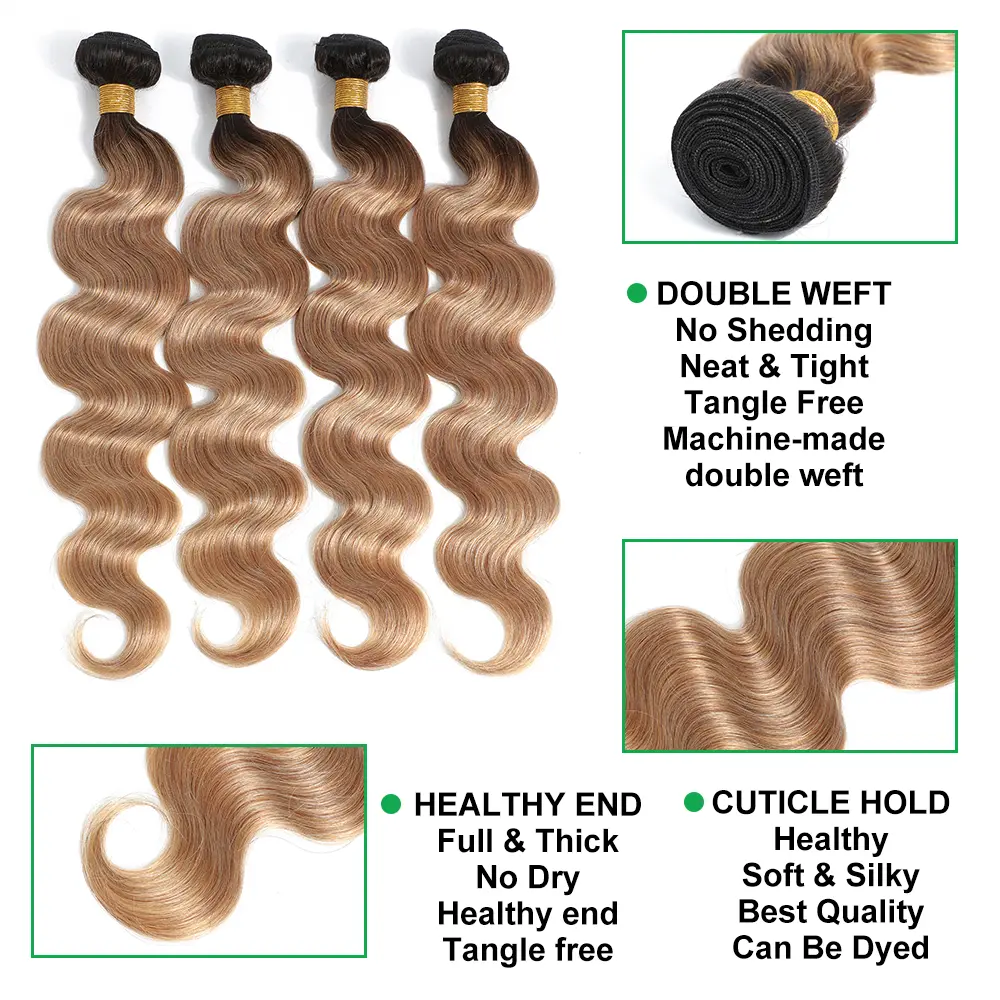 Colored Brazilian  Body Wave Bundles Human Hair 1/3/4 PCS Human Hair Bundles 10-30"Remy Hair Extensions 100% Human Hair