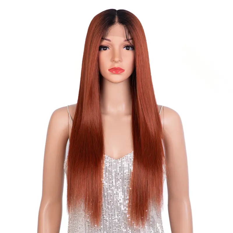Synthetic Lace Front Wig 28Inch Long Straight Lace Wig Red Wig Women's Wig Wig For Black Women Straight Lace Front Wigs