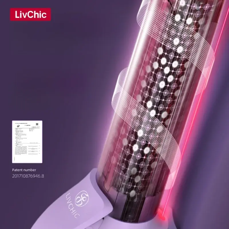 LivChic 10 Holes Dual Channel 3 Options Curling Iron Produces 60 Million Negative Ions Classic Curls For Short Medium Long Hair