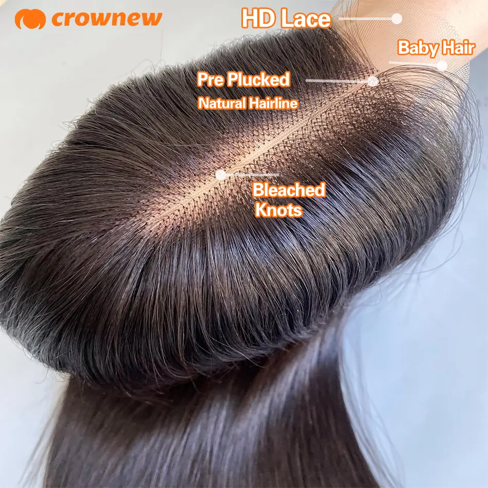 Straight Lace Front Wigs Human Hair 13x4 13x6 HD Lace Frontal Wigs Human Hair 200% Real 34" Straight Human Hair Wigs Pre plucked