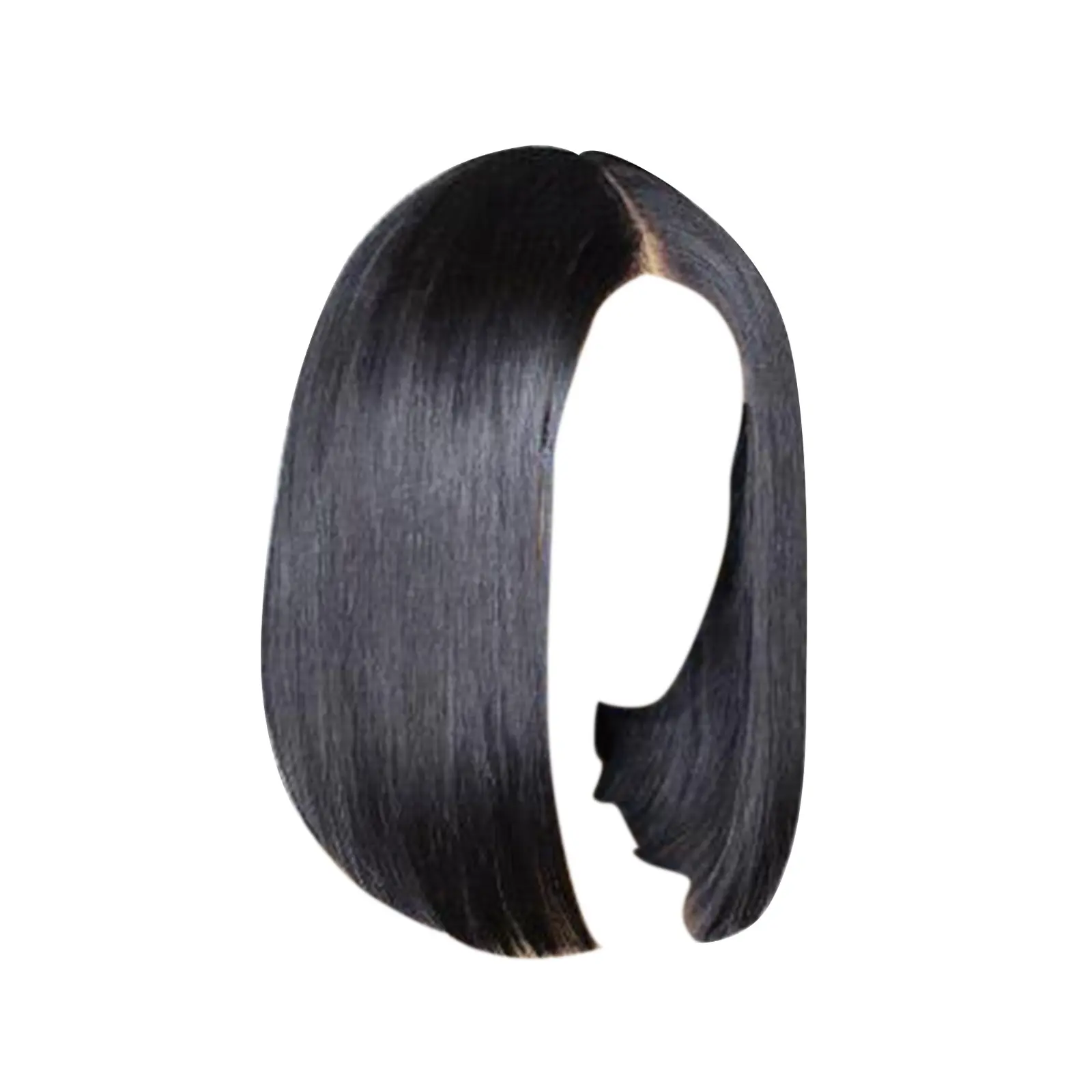 Short Black Synthetic Wigs For Women Middle Part Straight Hair Bob Wigs Afro Female Natural Daily Cosplay Wigs