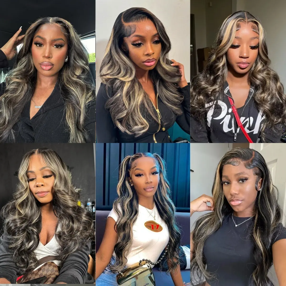 Upgrade 12A Blonde Highlight Wig Human Hair 13X4 13x6 Body Wave Lace Frontal Human Hair Wigs Pre plucked 5x5 Lace Closure Wigs