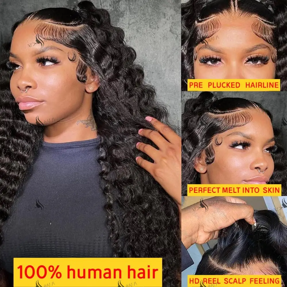 250 Density Loose Deep Wave 13x6 Hd Lace Front Human Hair Wig  100% Human Hair Wig Glueless Wigs Vietnamese Human Hair Wig