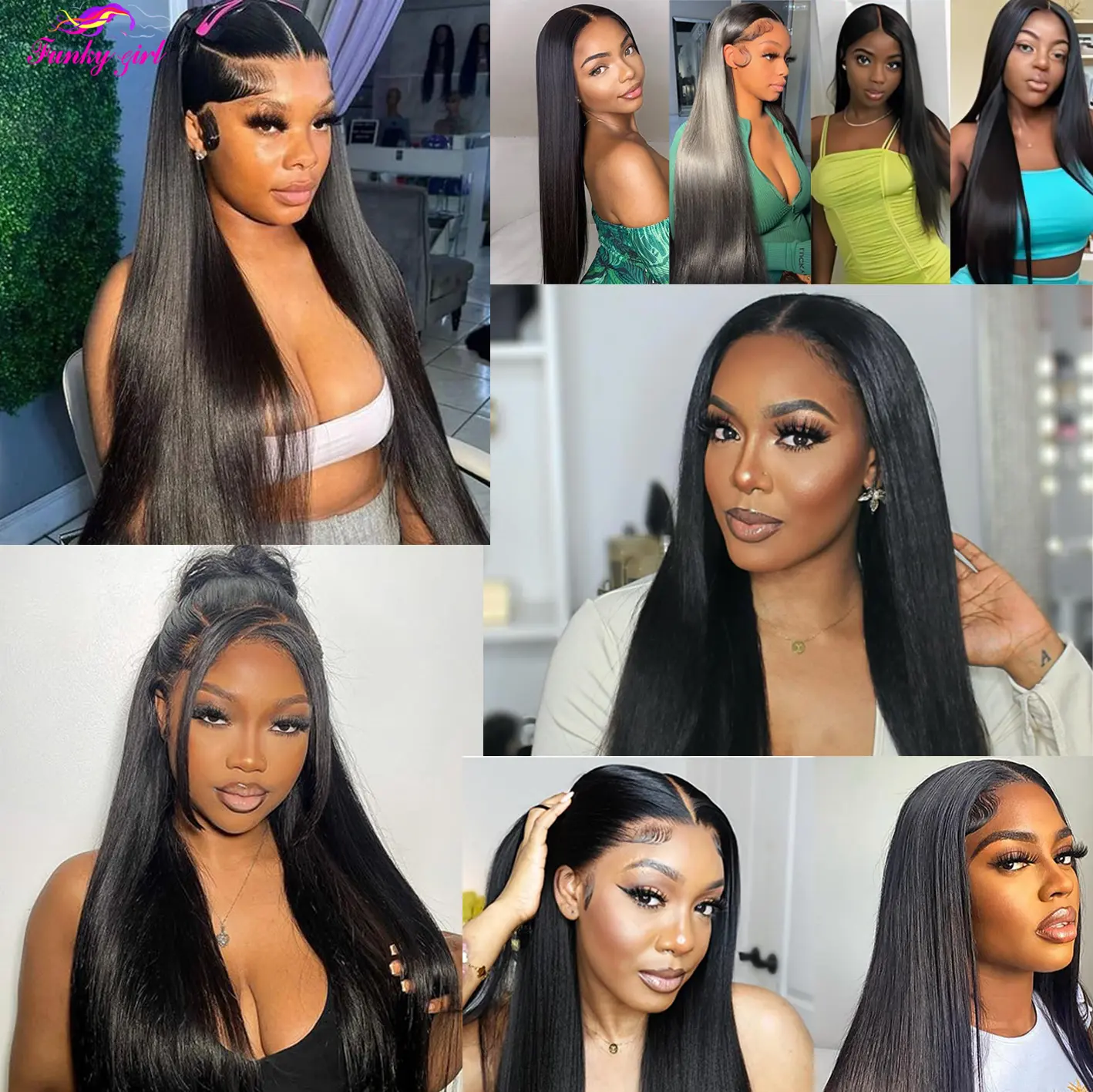 Bone Straight 100% Brazilian Human Hair Wigs 32 34Inches Transparent Lace Wigs 13x4 Lace Front Pre Plucked Wig With Baby Hair