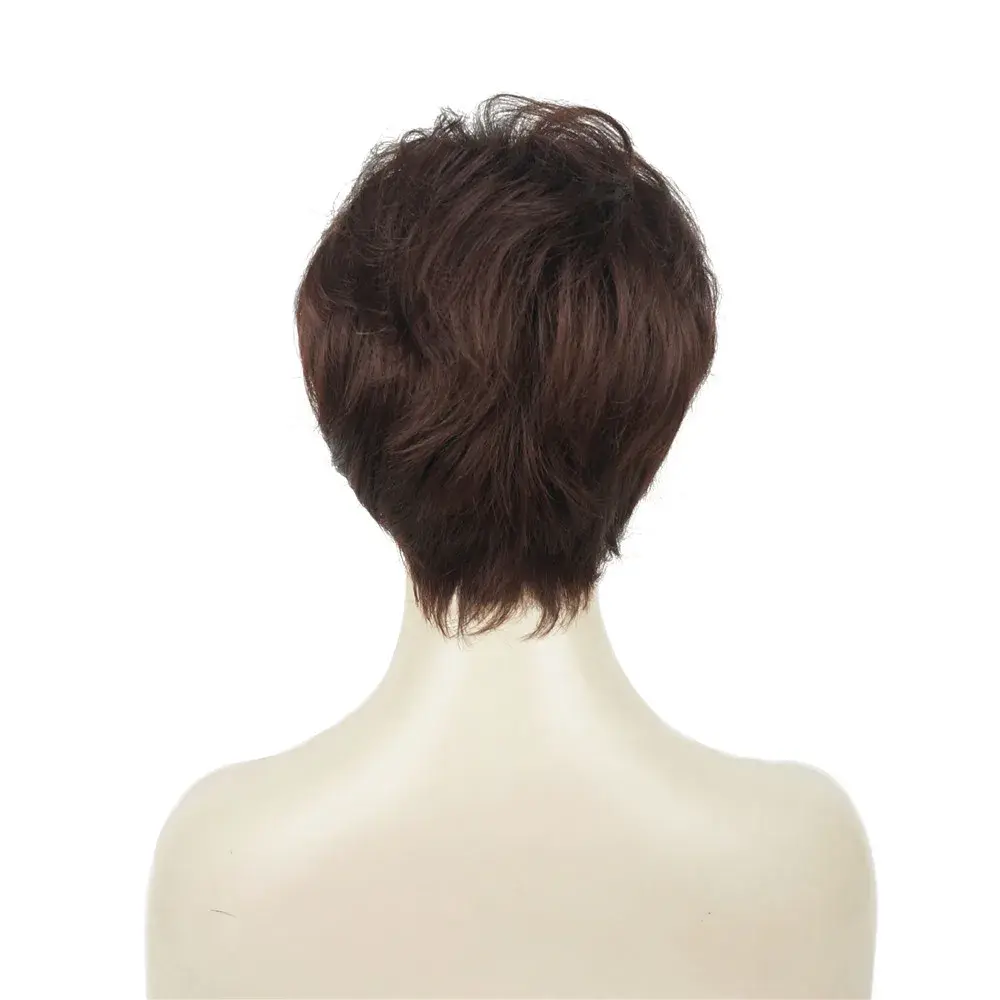 StrongBeauty Women's Wig Short Straight Natural Hai Synthetic Capless Wig Blonde/black 11Color