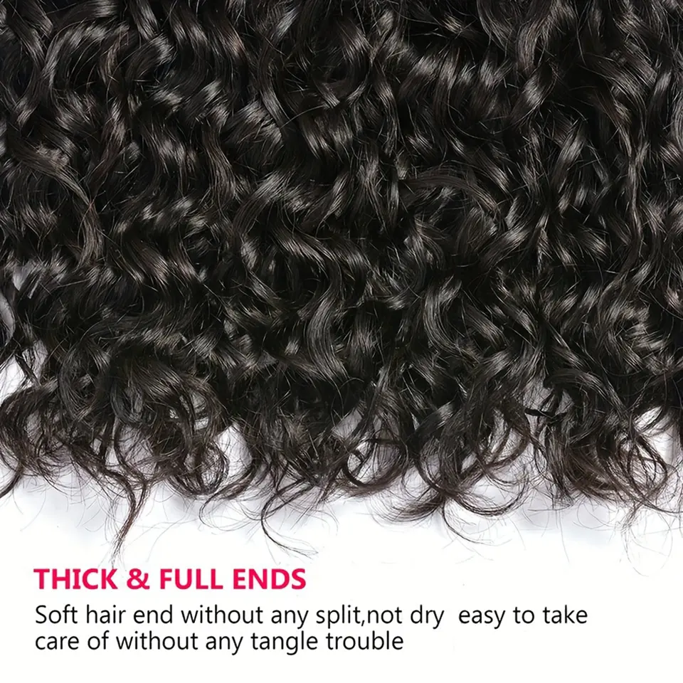 100% Natural Hair Bundle Cuticle Aligned Hair Raw Indian Human Hair Kinky Curly Bundles Deal 12A Grade Double Drawn 3/4 Bundles