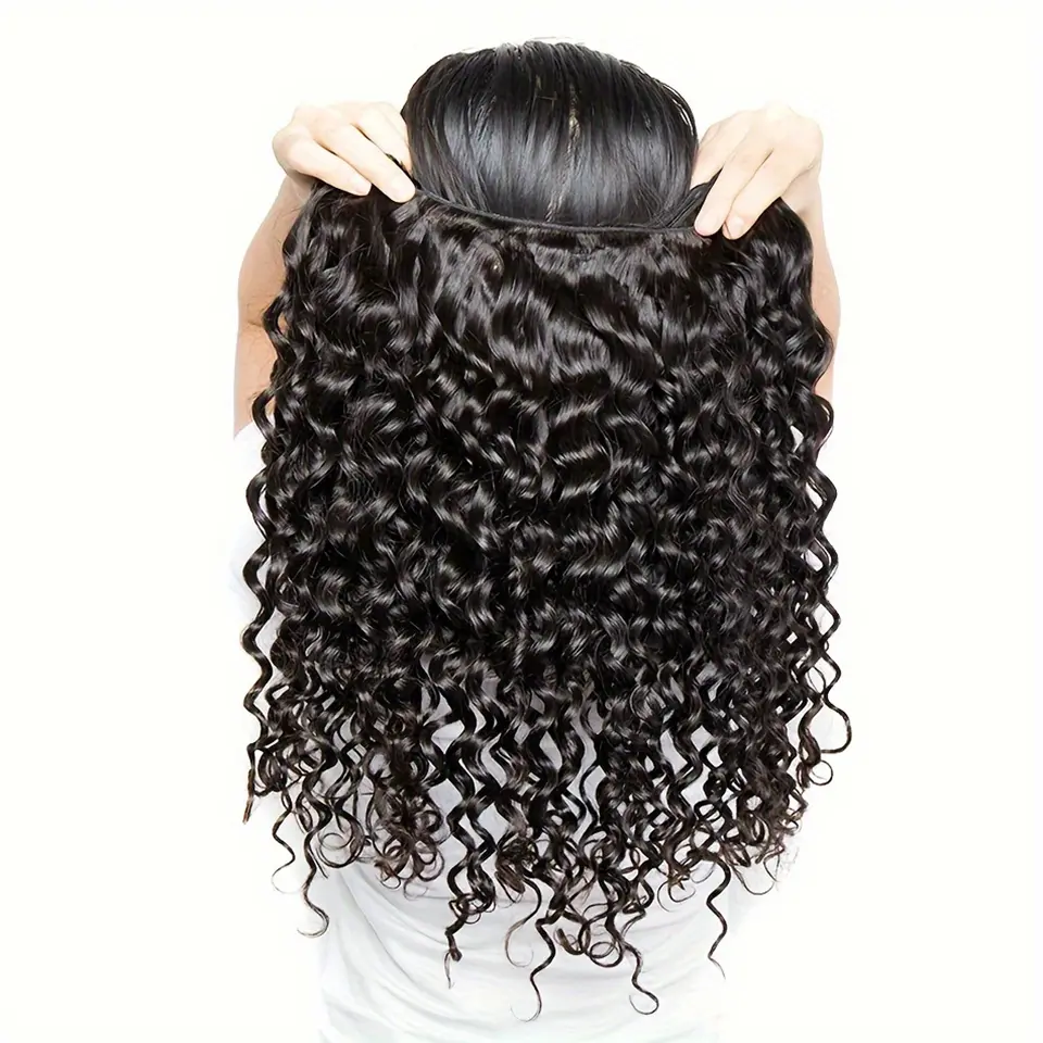 100% Natural Hair Bundle Cuticle Aligned Hair Raw Indian Human Hair Kinky Curly Bundles Deal 12A Grade Double Drawn 3/4 Bundles