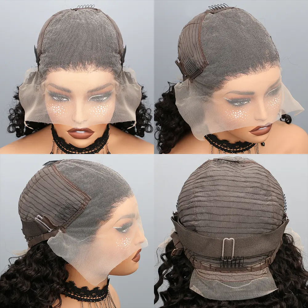 30 Inch Deep Wave Lace Front Wigs Human Hair 200 Density 13x4 HD Lace Frontal Wigs Human Hair Water Wave Curly Glueless Wigs