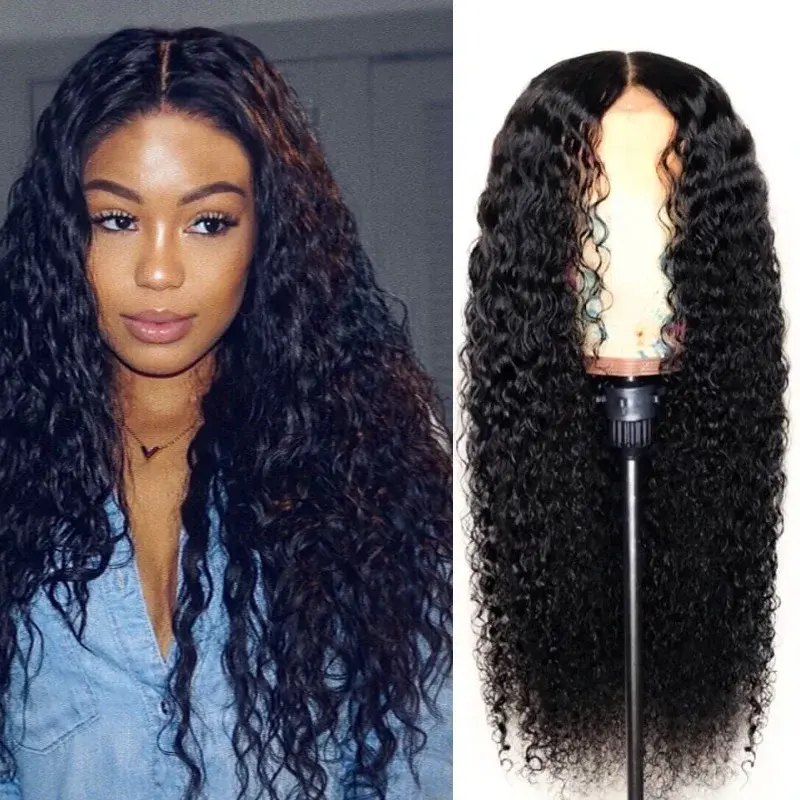 18-30Inch Long Black Synthetic Wig Kinky Curly Wigs Full Mechanism Cute Hair Wigs Natural Black for Women Daily Wig