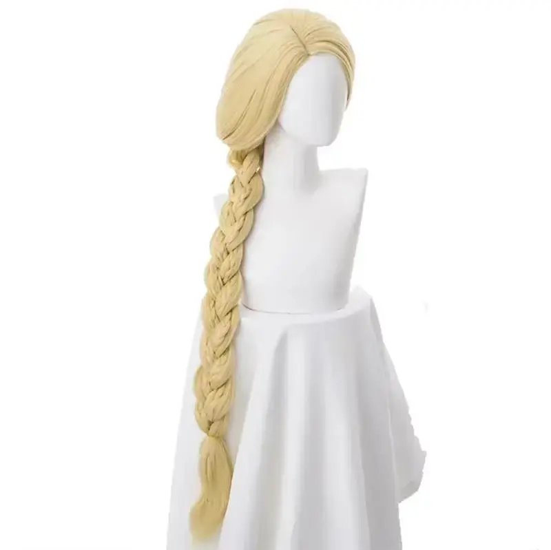 Anime Tangled Princess Straight Blonde Super Long Cosplay Wig Rapunzel Synthetic Hair Anime Wig