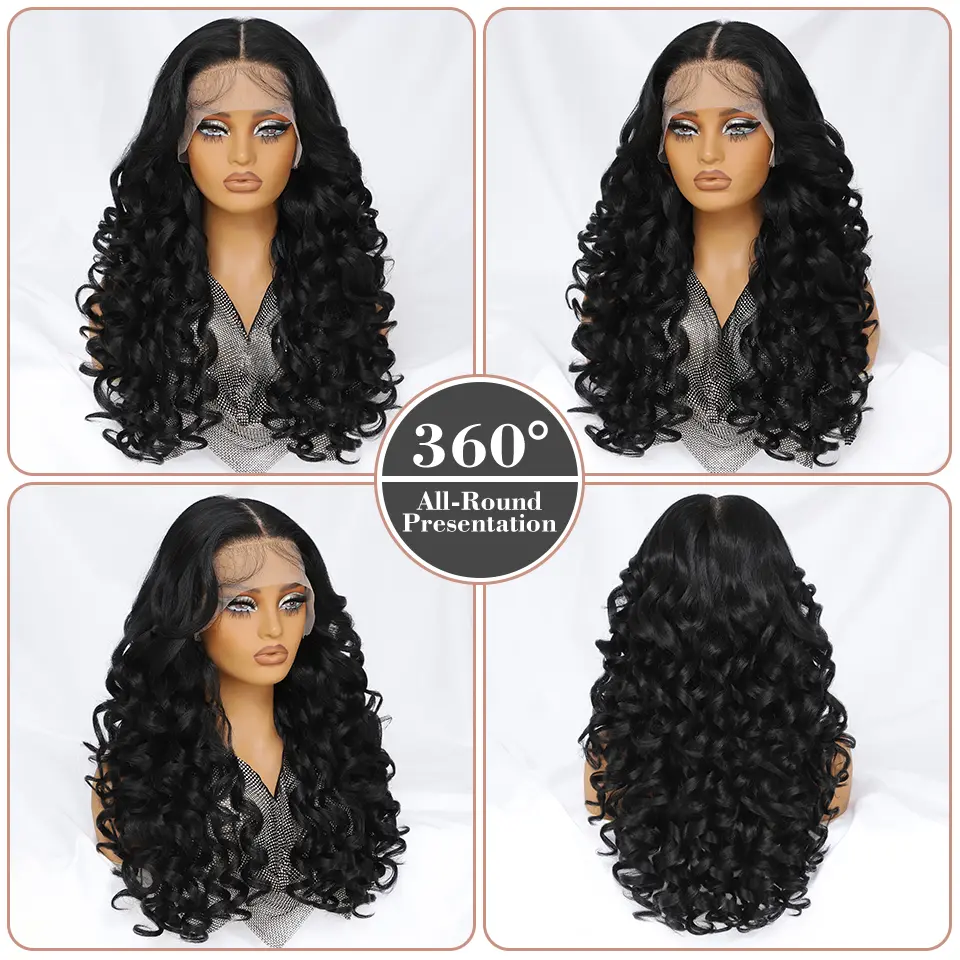 Lace Frontal Wigs Latisha 13X6 Synthetic Curly Lace Frontal Wigs With Bangs For Afro Women Pink Blonde Women Wigs With Baby Hair