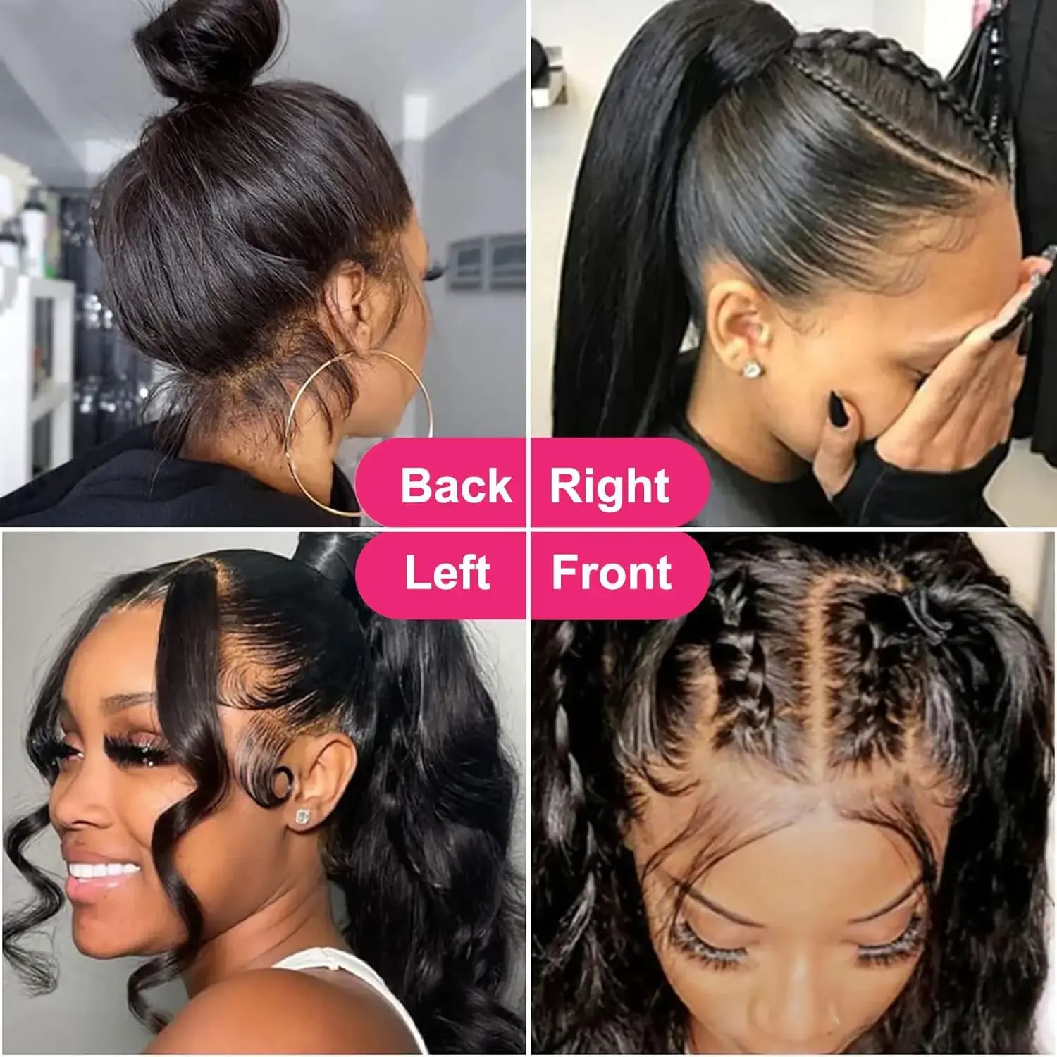 13x6 Lace Front Wigs Human Hair 250 Density Body Wave HD Transparent Glueless Lace Frontal Wigs Human Hair Pre Plucked for Women