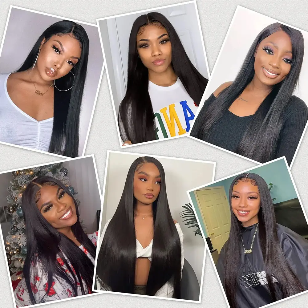 28 32inch V Part Human Hair Wigs Bone Straight Human Hair Wig No Leave Out Brazilian For Black Women 180 200 density
