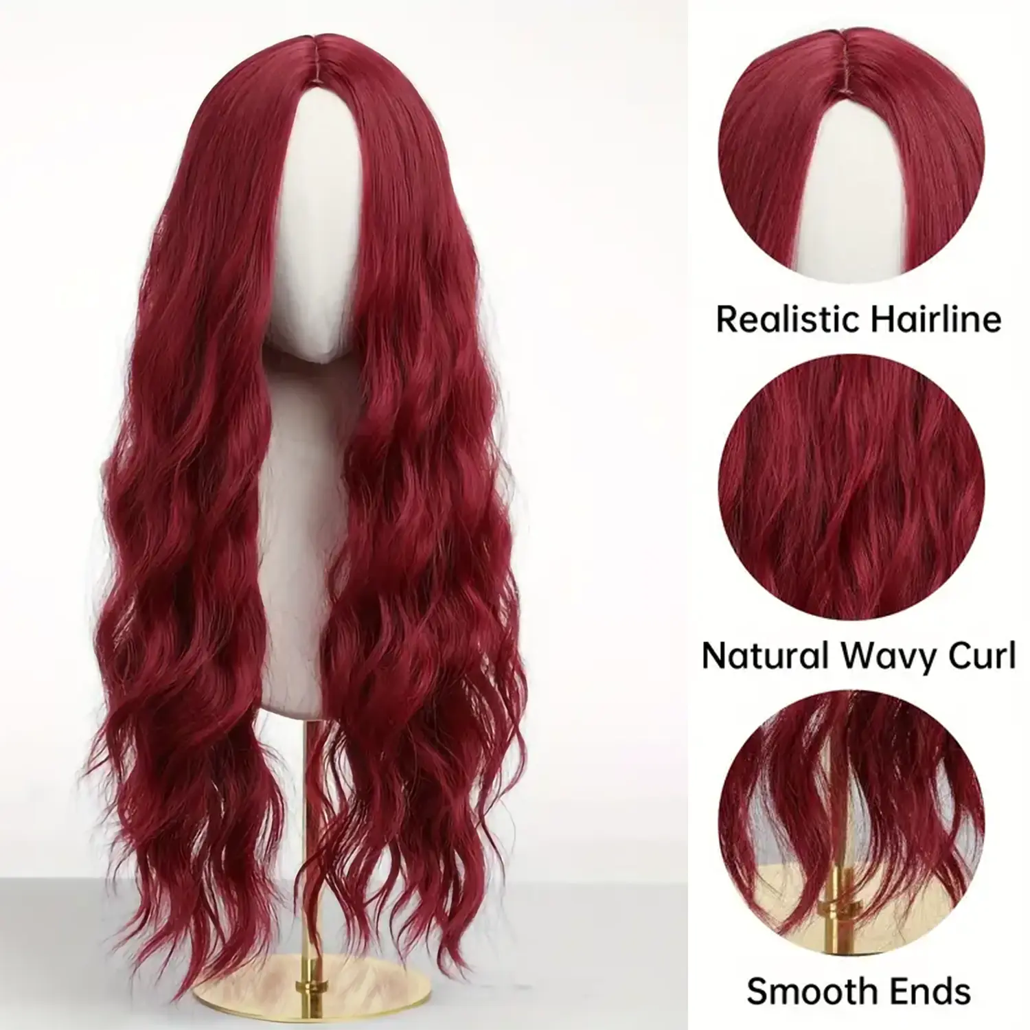 Deep Wave Synthetic  Wig for Black Women Wear Deep Curly Soft Wig Natural Black Color Replacement Wigs for Daily Party Use 30 "