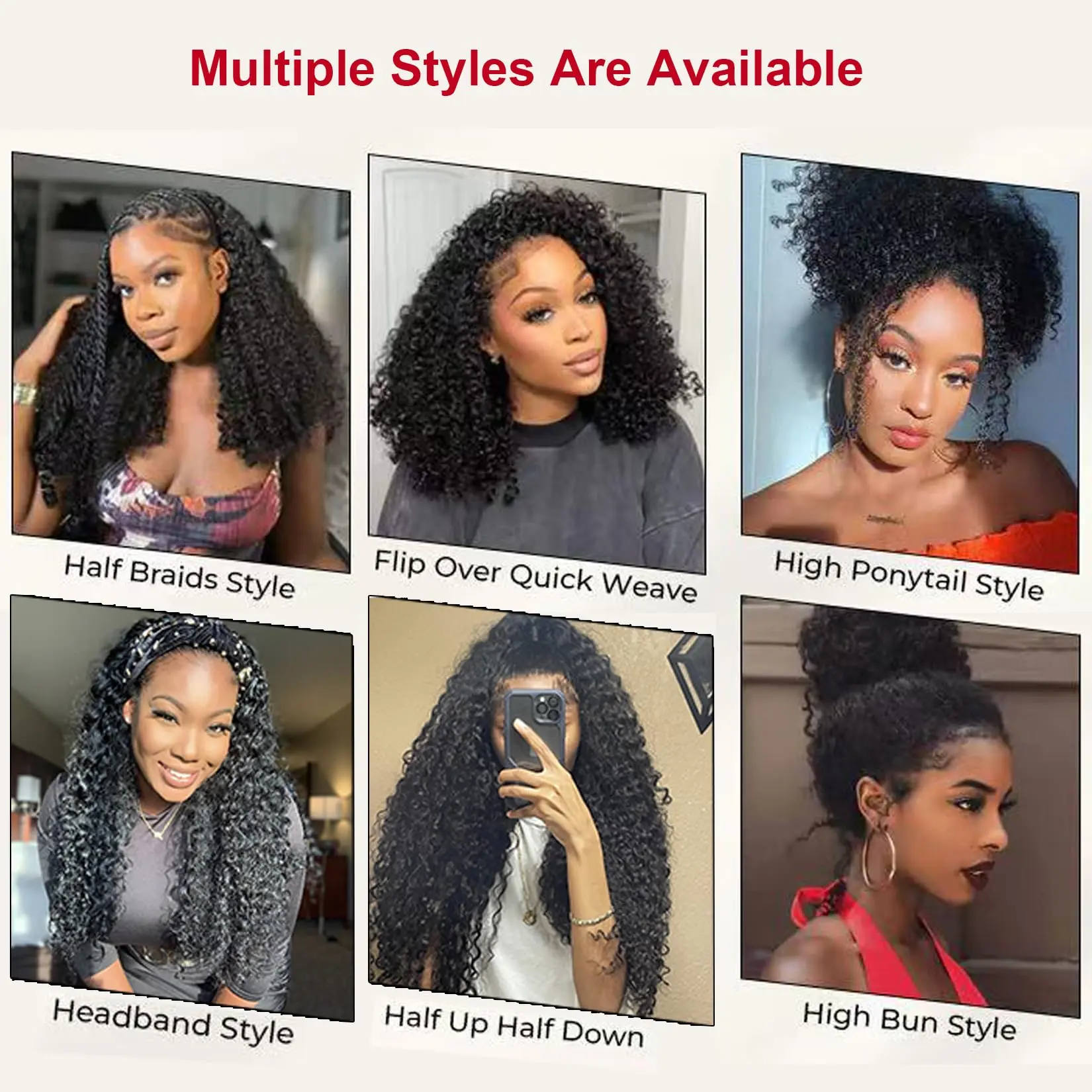 250% inky Curly Half Wig Human Hair 3 In 1 Seamless Flip Over Half Wigs Human Hair Glueless Wear and Go Elastic Drawstring Wigs