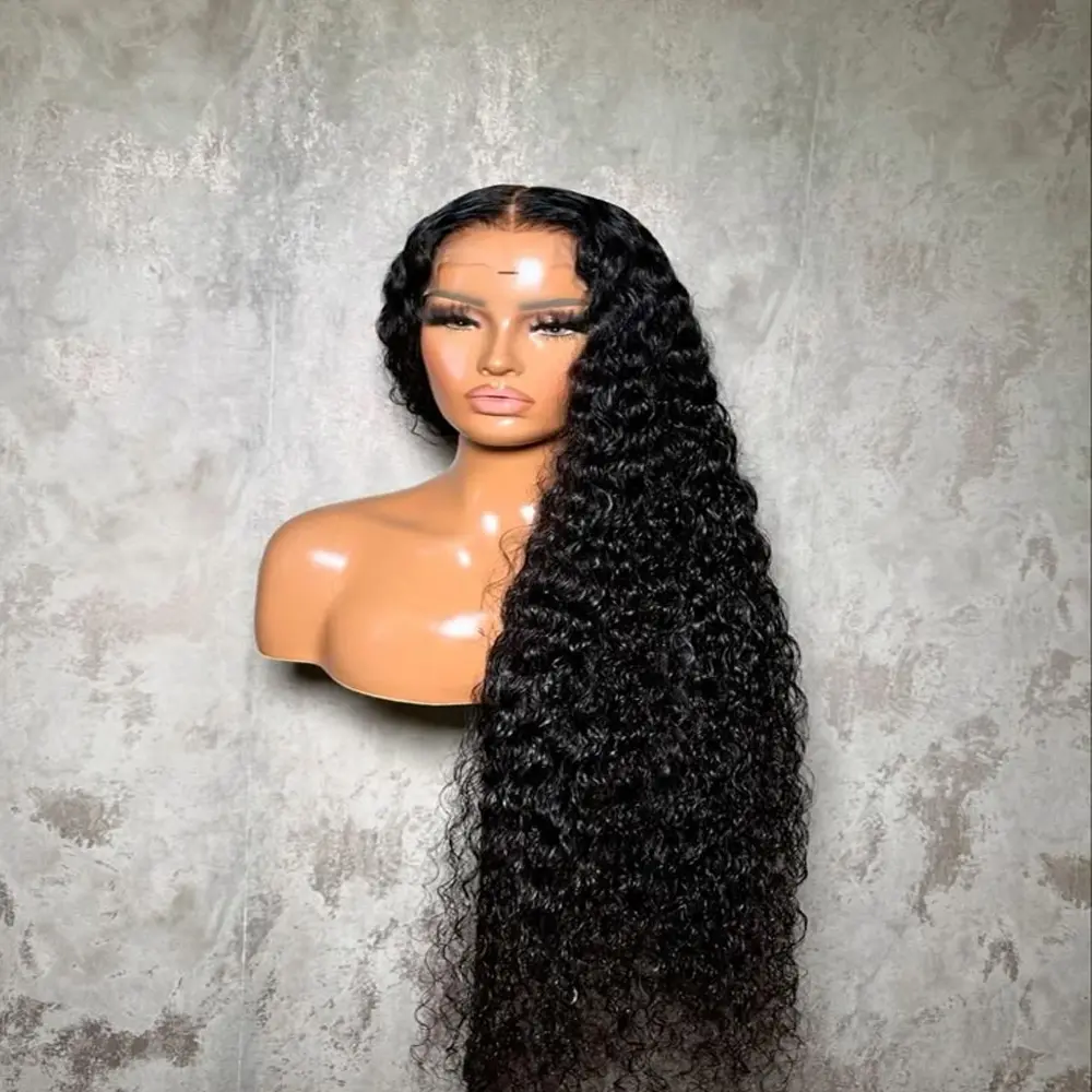 26inch Black Kinky Curly Wig Long 180 Density Hair Soft Preplucked For Women Natural Hairline Wig With Afro Baby Hair