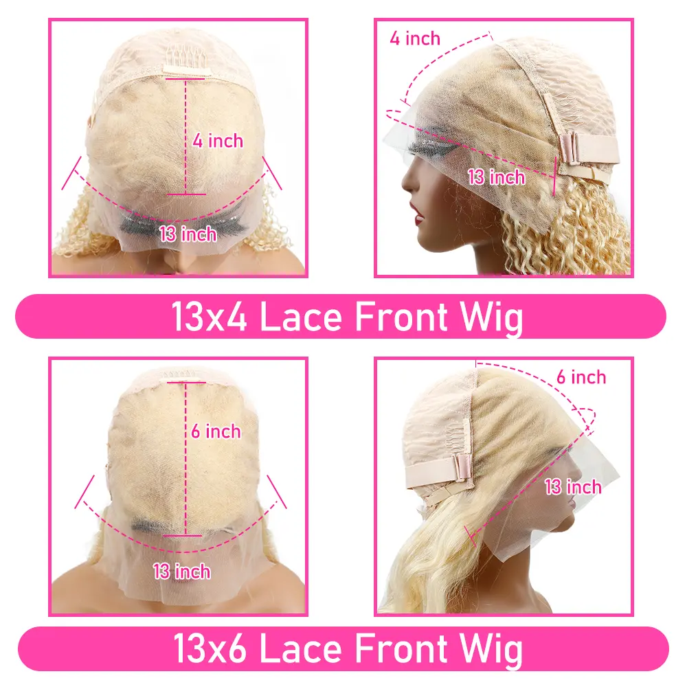 613 Bob Honey Blonde Straight Blonde 13x6 Hd Lace Frontal Wigs 13x4 HD Brazilian Pre Plucked Lace Front Human Hair Wig