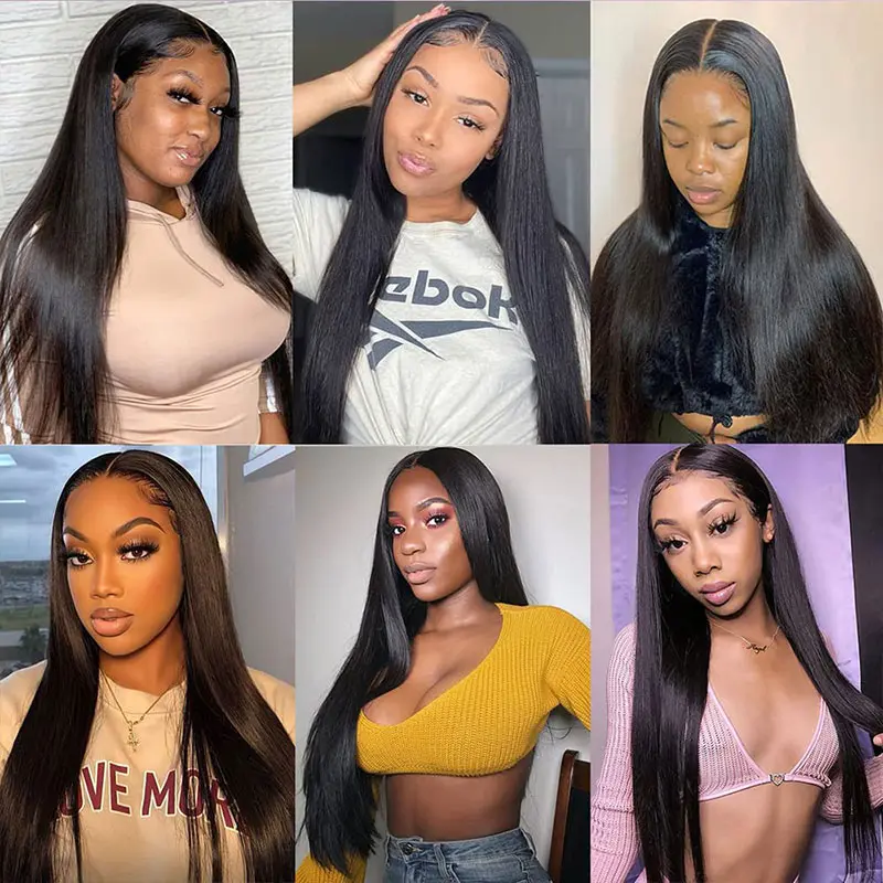 Glueless Straight Transparencia Lace Glueless Wig Human Hair Wigs Brazilian 13x4 Lace Frontal Remy Hiar Wig For Women Cheap Wigs
