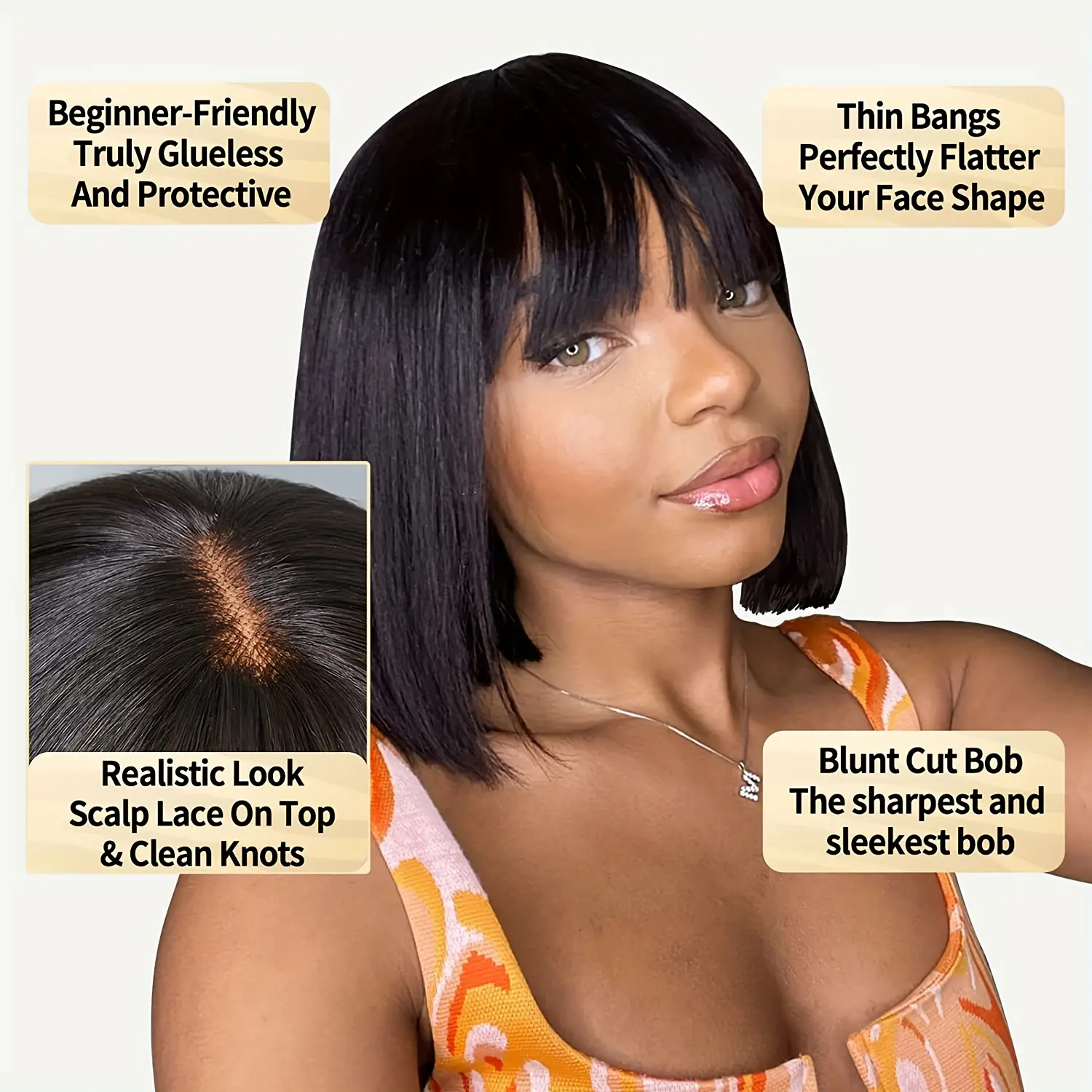 Straight Full Machine Made Bang Wigs Human Hair For Women Brazilian 32inch 3x1 T Part Lace Realistic Look Fake Scalp