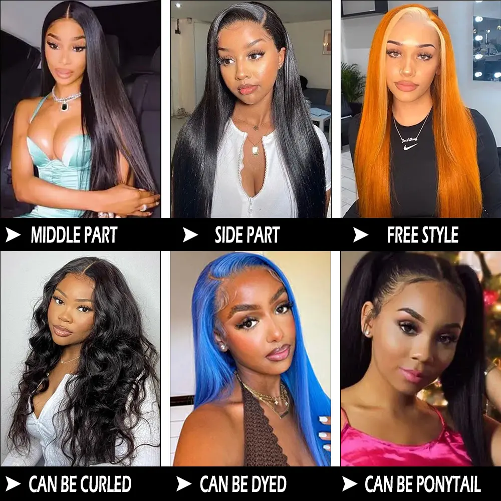 13x6 HD Lace Front Human Hair Wigs Straight 13X4 Lace Front Human Hair Wig 32 Inch Lace Front Wig Human Hair Natural Color