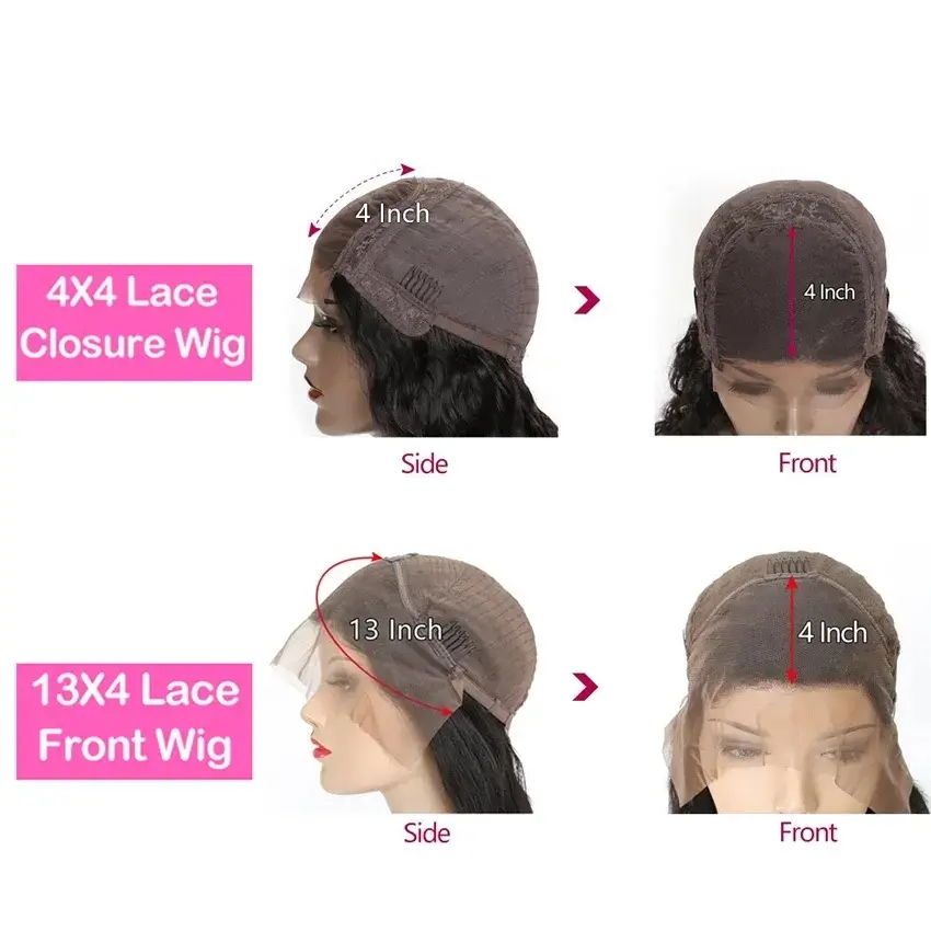 100% Human Wig 13x4 Brazilian Lace Front Human Hair Wig Short Straight Bob Wig For Women Remy 4x4 Closure Bob With Baby Hair