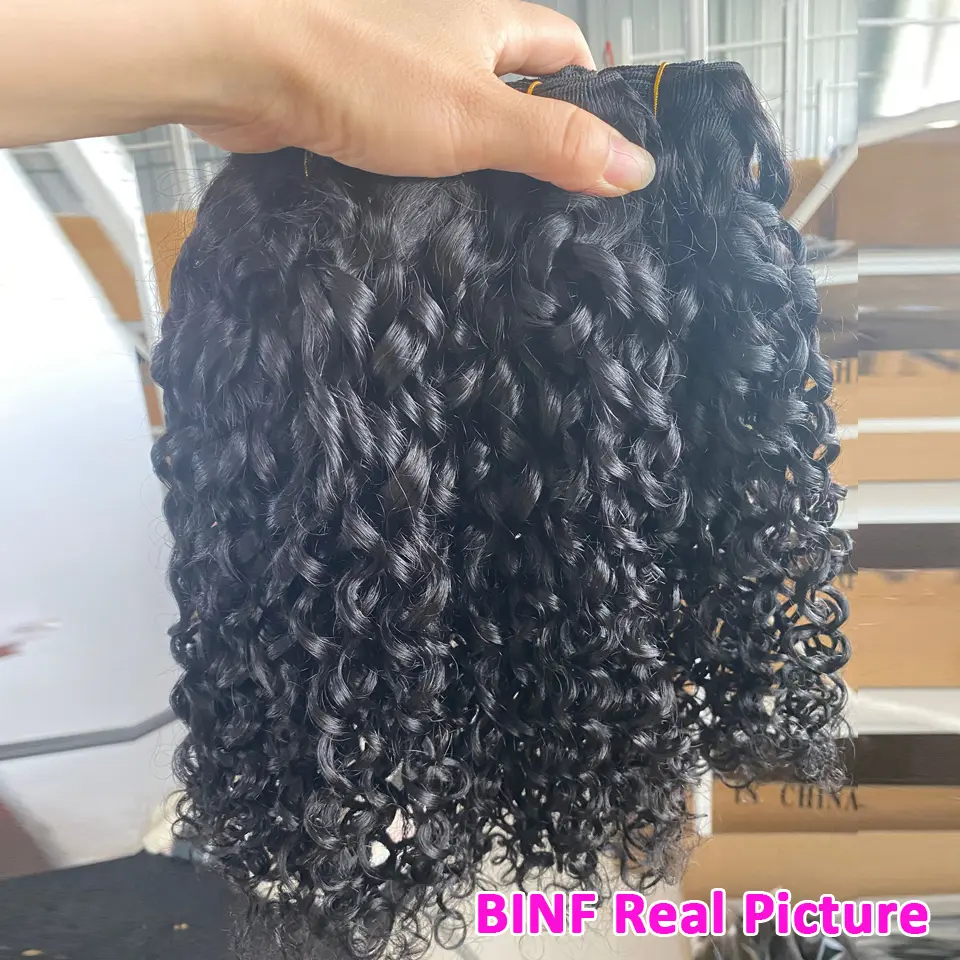 Pixie Curly Human Hair Bundles Deep Curly Hair Bundles Brazilian Raw Hair Weaving 8-40 Inch Human Hair Loose Deep Wave Bundles
