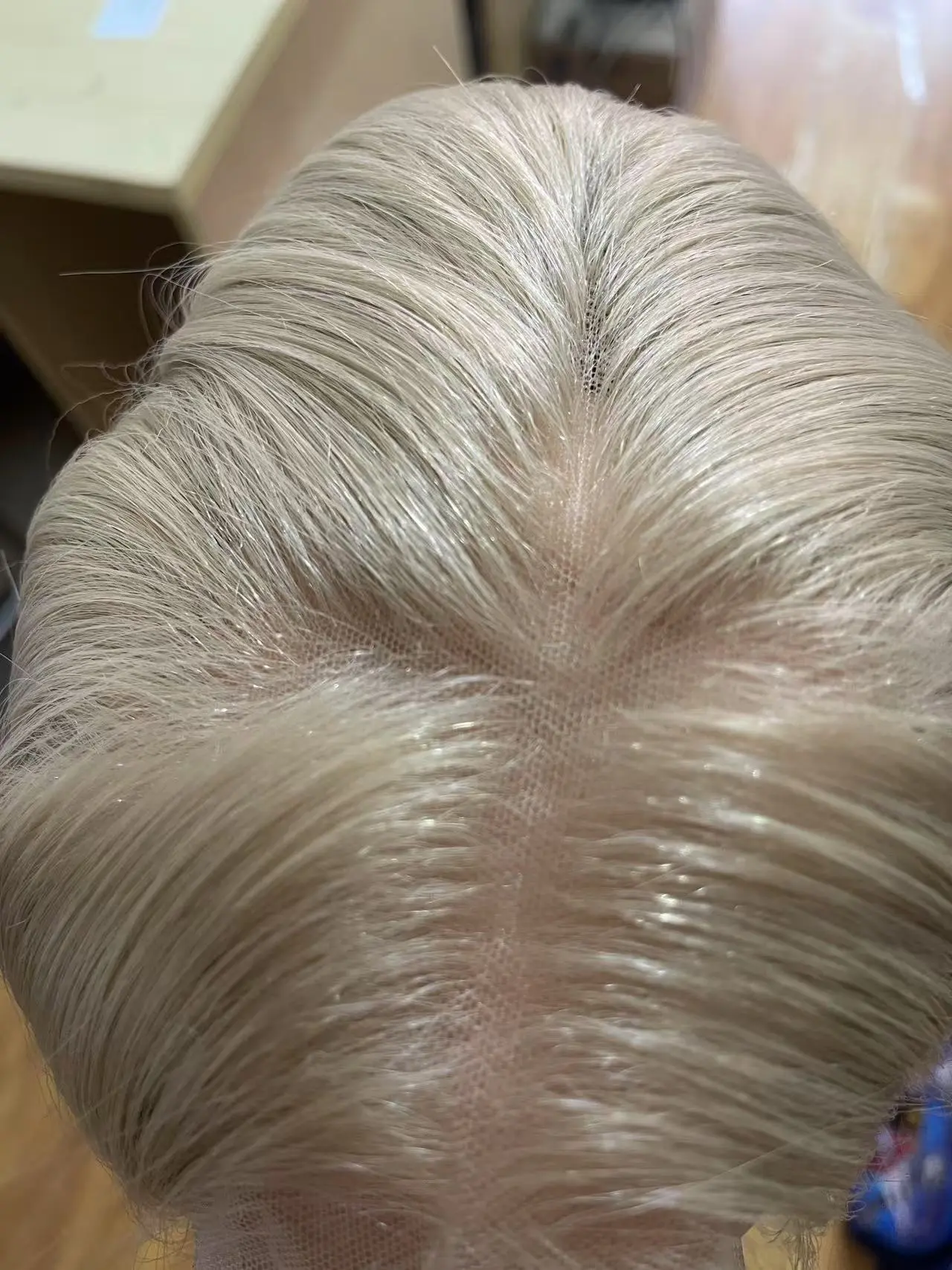 Ash Blonde 13x6 Lace Front Wig Free Part Soft Preplucked 28Inch 180Density Straight Synthetic Glueless Daily Wear Wigs