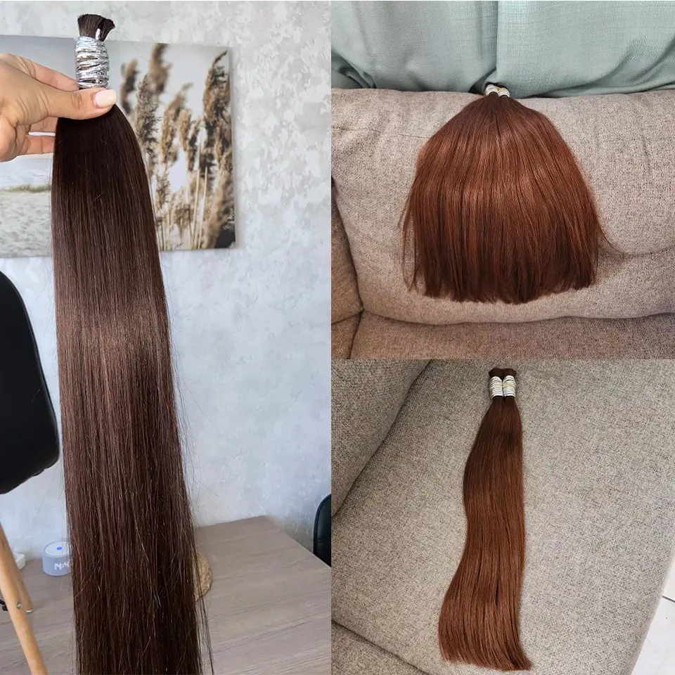 Maxhair Pure Straight 100% Unprocessed Human Hair Bulk No Weft Virgin Bulk Hair 18-30inch Blonde 613 Hair Extension For Braiding