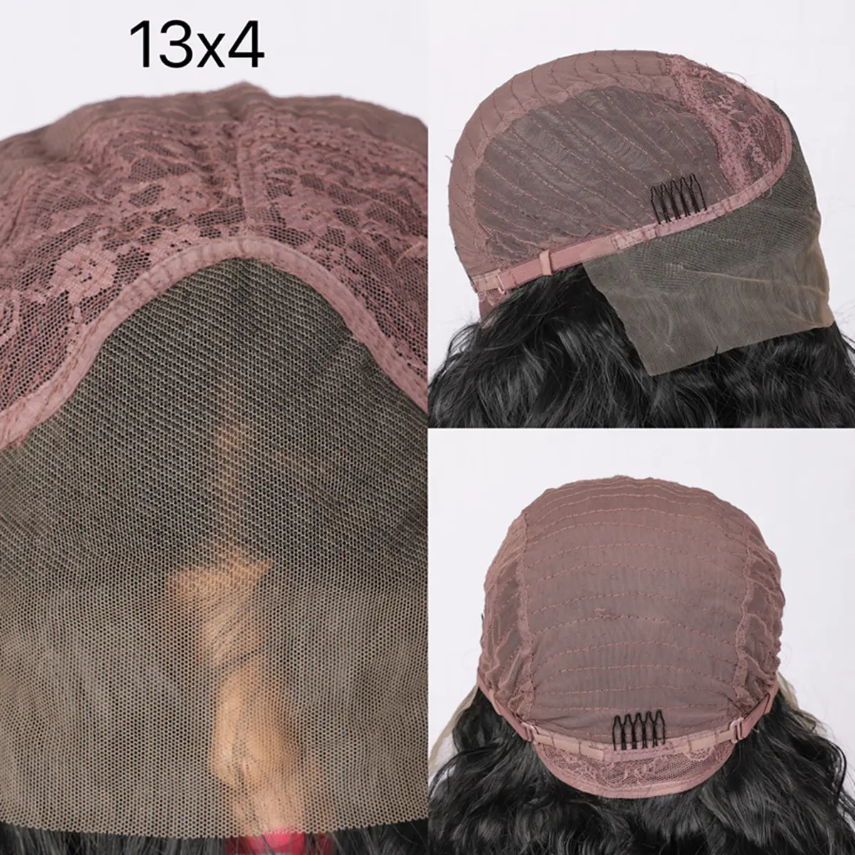 13X4 Lace Frontal Synthetic Wig For Black Women Ponytail Jerry Curly Prepluck Bleached Knot Baby Hair Cosplay Daily Party