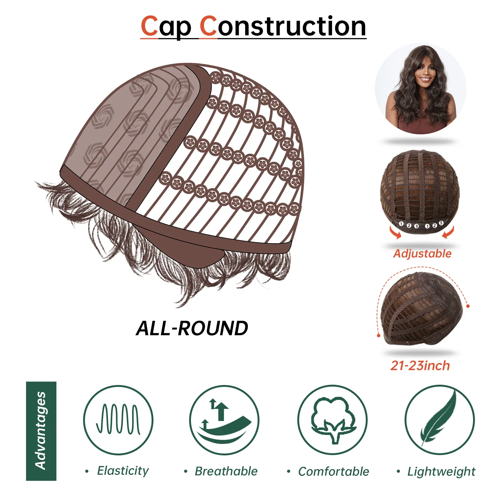 Long Curly Black Brown Synthetic Wigs with Bangs for Women Afro Deep Wave Cosplay Daily Use Natural Hair Heat Reisitant Fiber