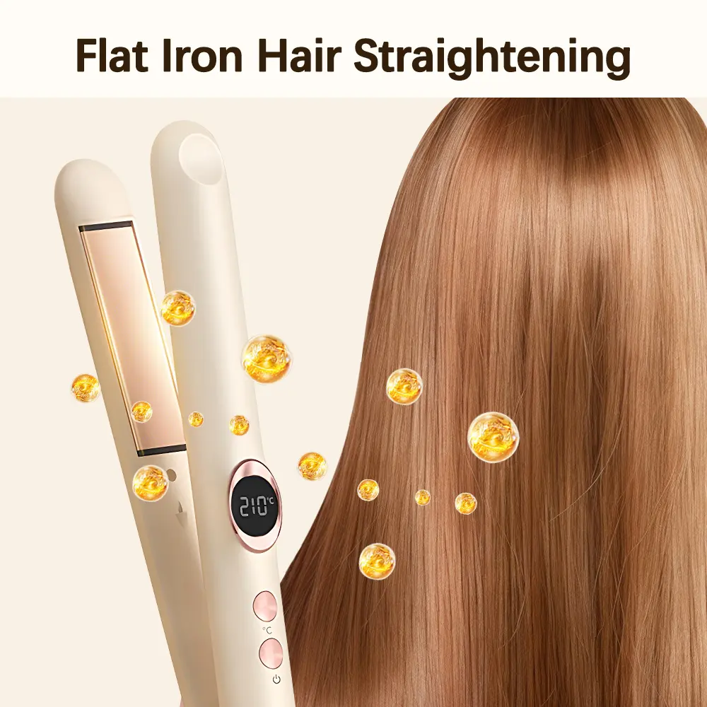 2 In 1 Professional Hair Straightener Hair Curler Flat Iron Fast Heating Electric Hair Style Clippers Curling 12 Gears Hair Comb