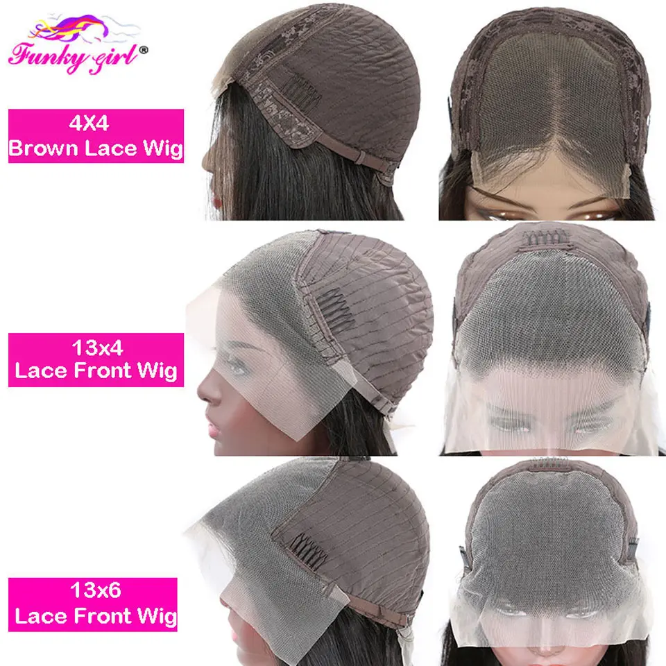 34 Inch Bone Straight Wigs 100% Human Hair 200% Density 13x6 Transparent Lace Frontal Pre Plucked Human Hair Wigs 5x5 Lace Cheap