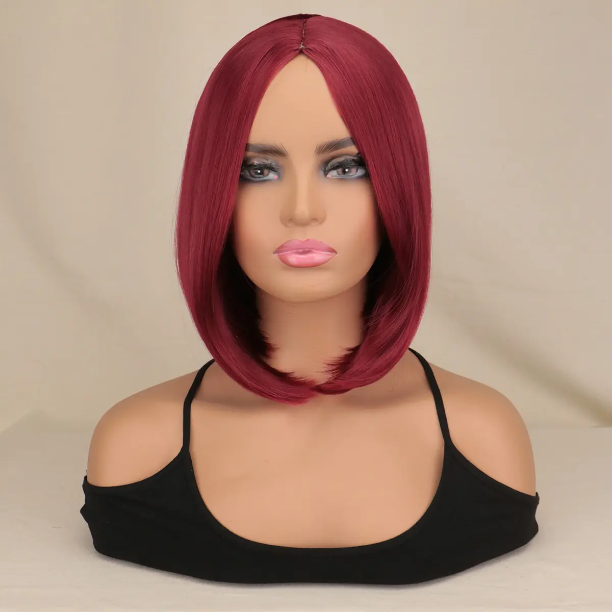 Women Synthetic Short Straight Wig BOBO Natural Black Brown Heat Resistant Hair Wig for Women Daily Bob Wigs