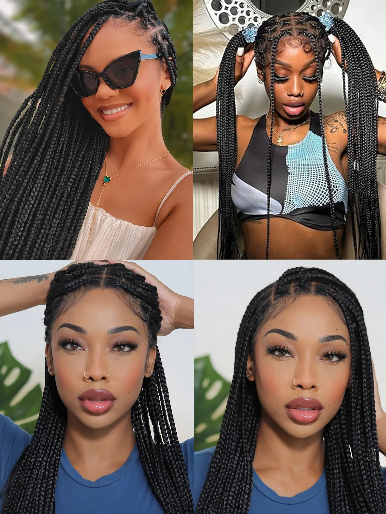 Synthetic Full Lace Wig Box Braided Wigs For Black Women Goddess Cornrow Braids Lace Front Wigs Braiding Wig 36Inch