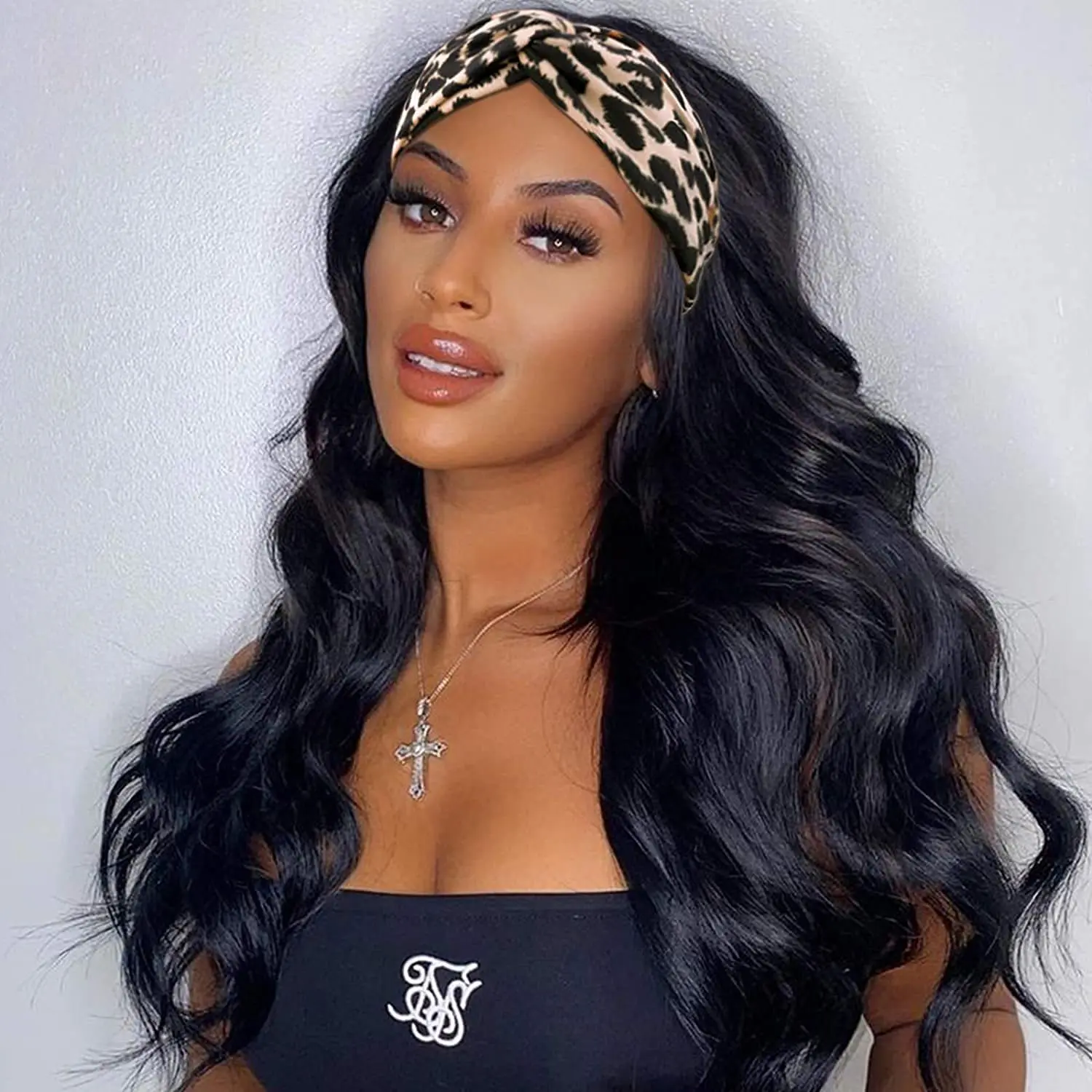 Synthetic Hair Body Wave Headband Wig Women WineRed Black Blonde Wigs For Women Natural Woman Wigs Daily Party Women's Wigs