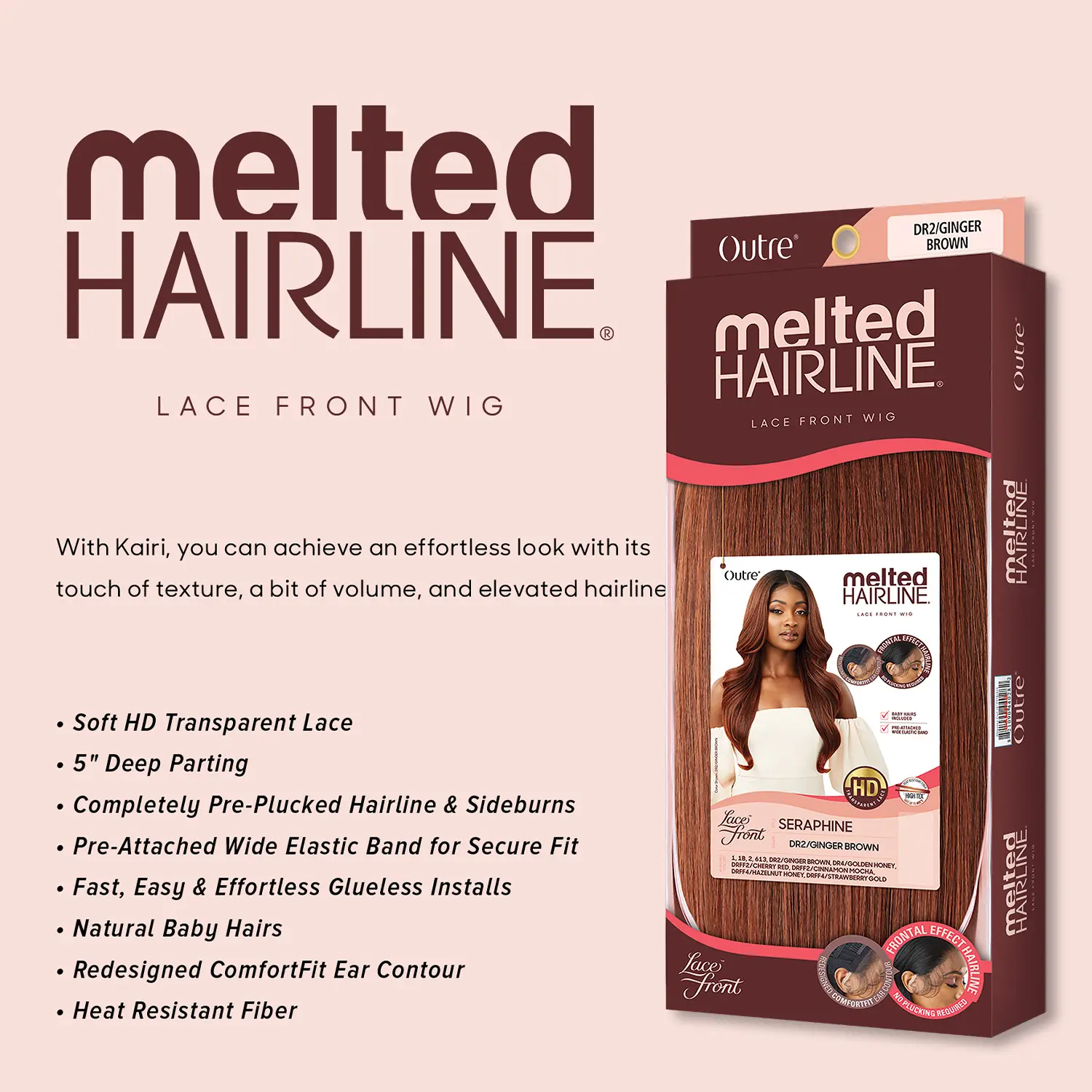 Outre Melted Hairline Glueless HD Lace Front Wig Seraphine