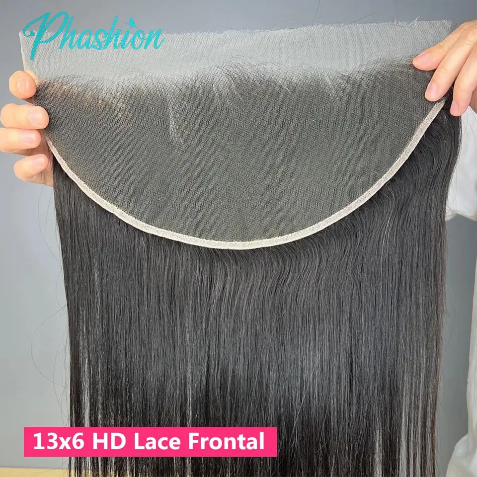 Phashion HD 5x5 6x6 7x7 Lace Closure Straight Pre Plucked Swiss 13x4 13x6 Full Frontal Only Natural Black 100% Remy Human Hair