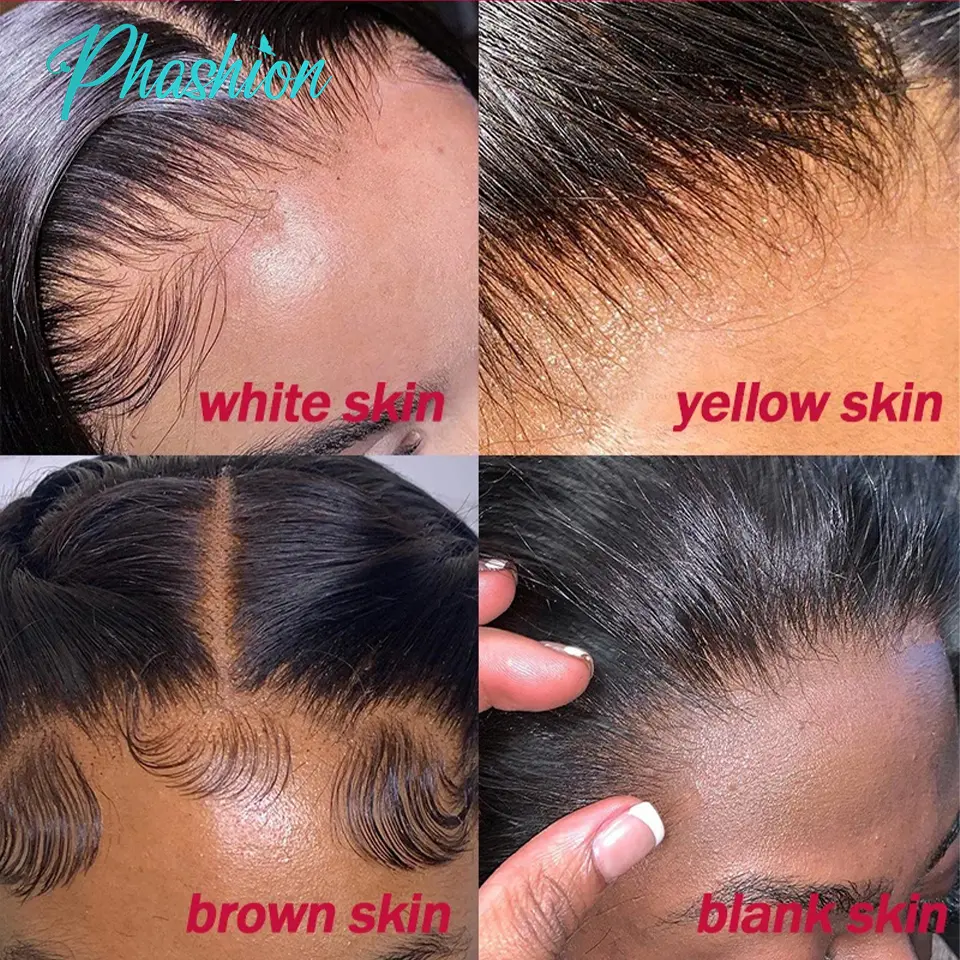 Phashion HD 5x5 6x6 7x7 Lace Closure Straight Pre Plucked Swiss 13x4 13x6 Full Frontal Only Natural Black 100% Remy Human Hair