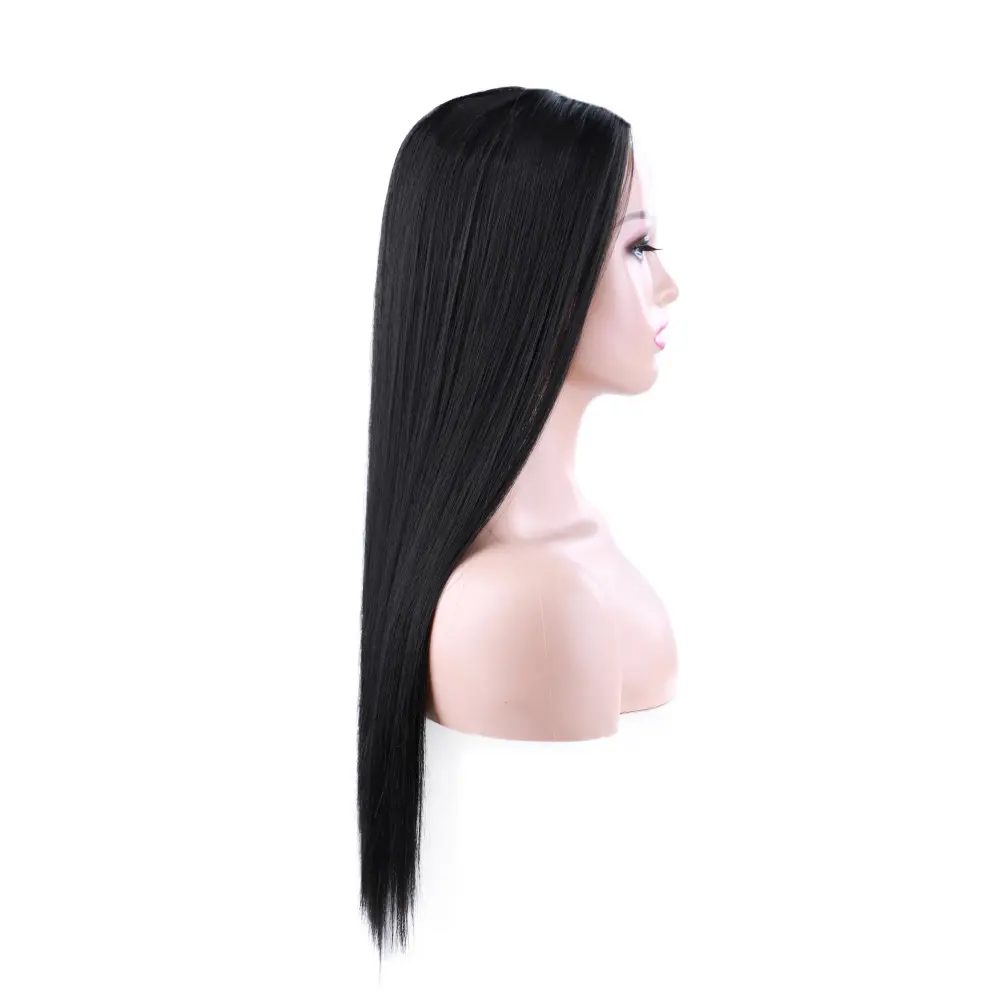 Synthetic Silky Straight U Part Wigs Straight Synthetic Hair Wig U Part Wigs for Women Black Silky Straight Synthetic Puffy Hair