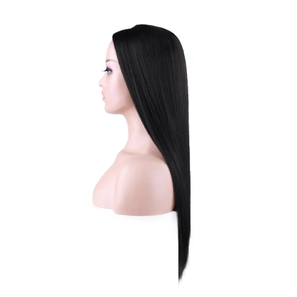 Synthetic Silky Straight U Part Wigs Straight Synthetic Hair Wig U Part Wigs for Women Black Silky Straight Synthetic Puffy Hair