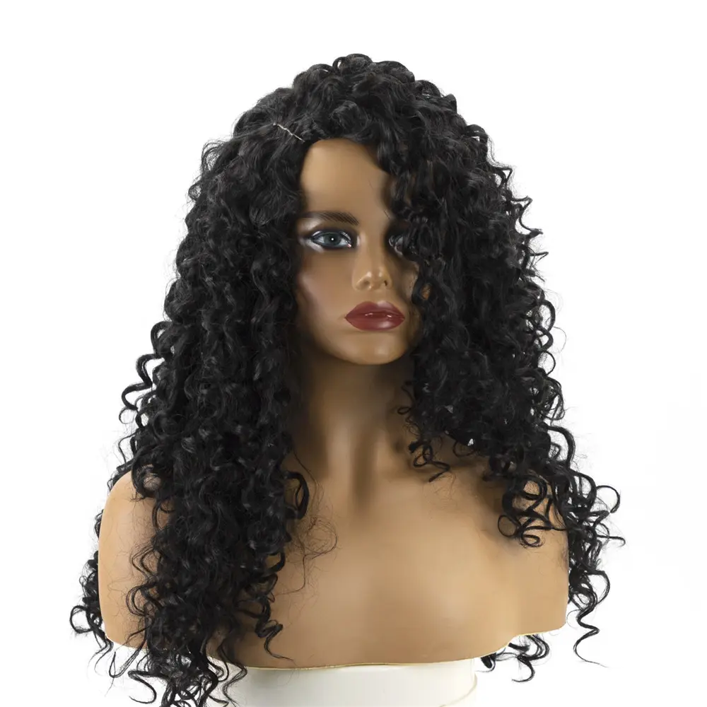 SQRDGQ Synthetic Wigs for Black Women Long Curly Wigs For Women High Temperature Hair Natural Wigs Women Cosplay Wig Female