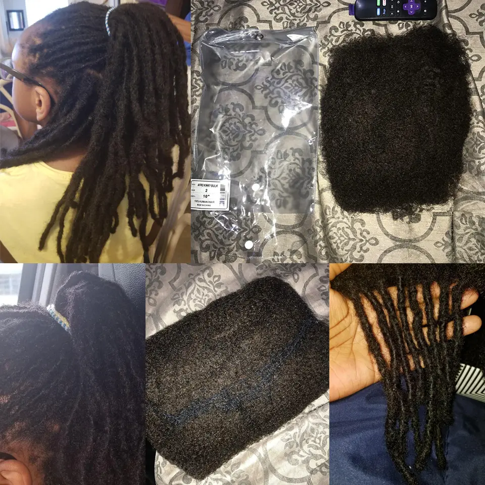 QVR Afro Kinky Bulk Human Hair Colored Remy Brazilian Hair Extensions For Braiding 50g/Pcs Natural Bundles Braids Hair No Weft