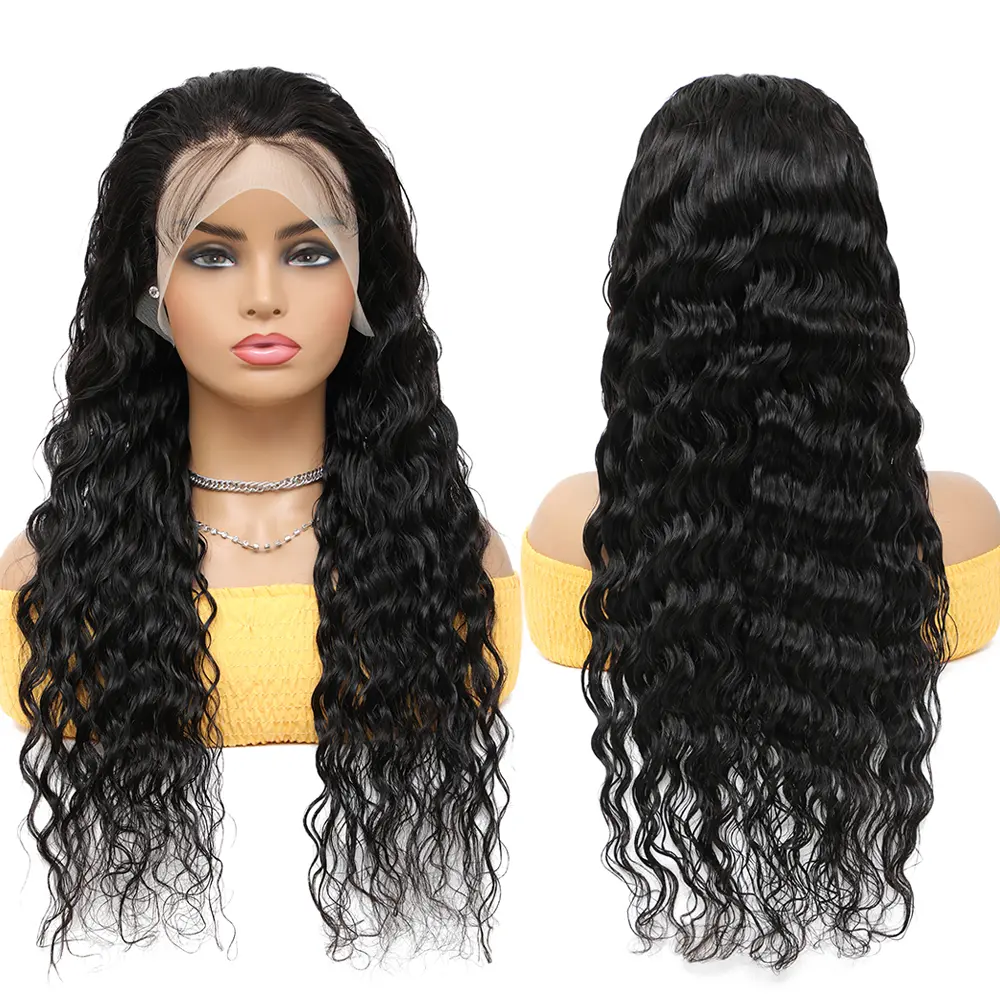 Lace Front Wigs Human Hair Loose Deep Wave Lace Front Wig 13x4 Lace Frontal Loose Wave Wig Human Hair Pre Plucked Wet and Wavy