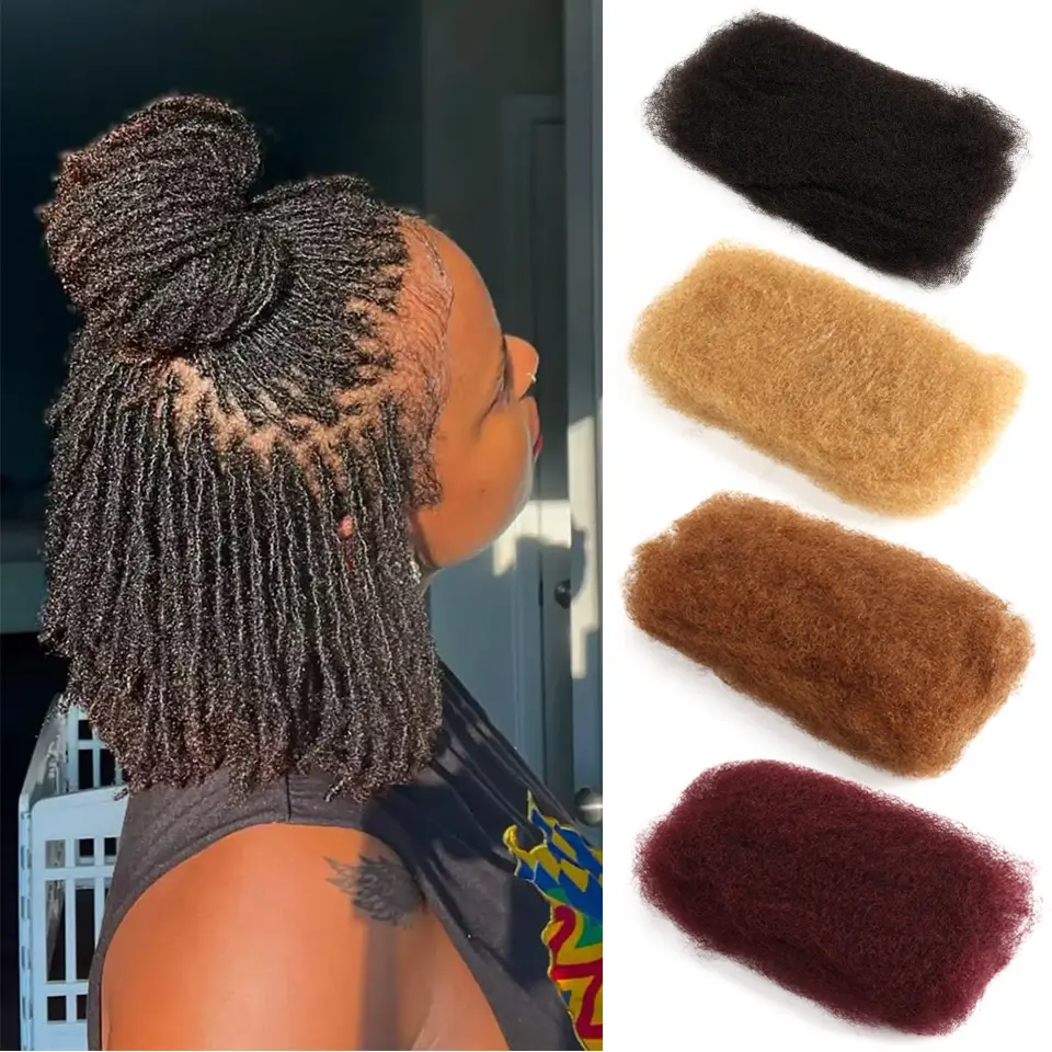 22 Inch Bundles Braids Hair No Weft QVR Afro Kinky Bulk Human Hair Colored Remy Brazilian Hair Extensions For Braiding 50g/Pcs