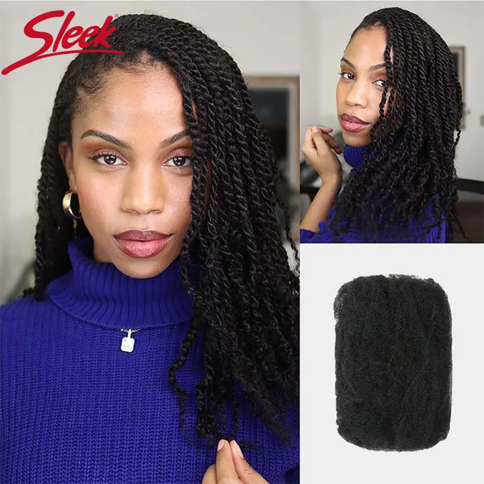 22 Inch Bundles Braids Hair No Weft QVR Afro Kinky Bulk Human Hair Colored Remy Brazilian Hair Extensions For Braiding 50g/Pcs