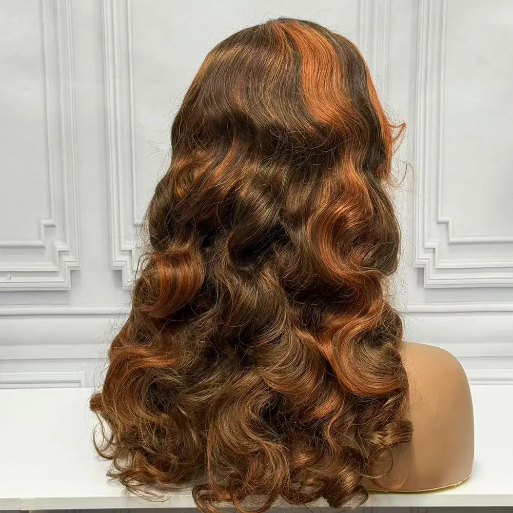 Double Drawn Wig 330% Density 5x5 Lace Closure Loose Wave Full Density Human Hair Wigs Big Curls Texture Remy Hair For Women