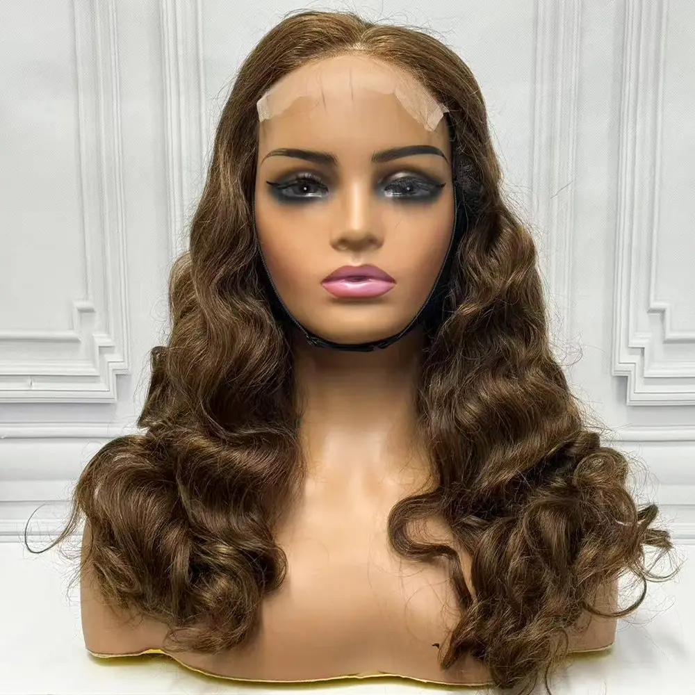Double Drawn Wig 330% Density 5x5 Lace Closure Loose Wave Full Density Human Hair Wigs Big Curls Texture Remy Hair For Women