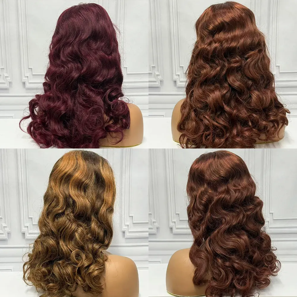 Double Drawn Wig 330% Density 5x5 Lace Closure Loose Wave Full Density Human Hair Wigs Big Curls Texture Remy Hair For Women